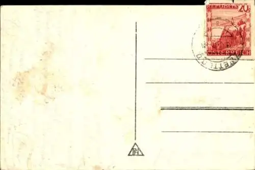 Künstler Ak Fröhliche Ostern, Hase mit Eierkorb