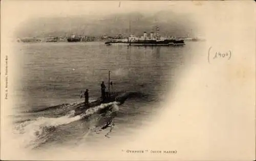 CPA Marine Nationale, Gymnote, Sous marin