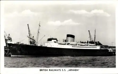 Ak Dampfschiff SS Arnhem, British Railways