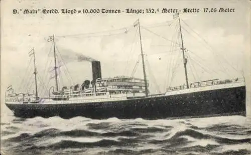 Ak Dampfer Main, Norddeutscher Lloyd Bremen