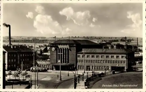 Ak Zwickau Sachsen, Hauptbahnhof