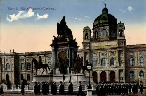 Ak Wien 1 Innere Stadt, Maria-Theresien-Denkmal, monumentales Denkmal,  Architektur