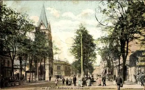 Ak St. Denis Seine-Saint Denis, Boulevard de Chateaudun