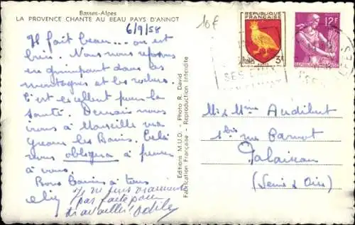 CPA Annot Alpes-de-Haute-Provence, Basses-Alpes, Trachten