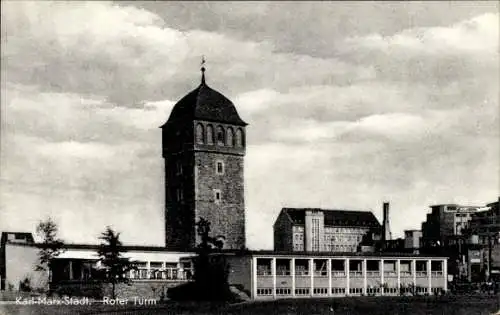 Ak Karl Marx Stadt Chemnitz in Sachsen, Roter Turm