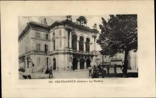 Ak Châteauroux Indre, Theatergebäude, Architektur, Stadtansicht, 
