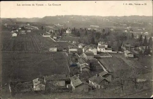 Ak Voiron Isère, Landschaftsaufnahme, Häuseransicht, ländliche Umgebung, hügelige Landschaft