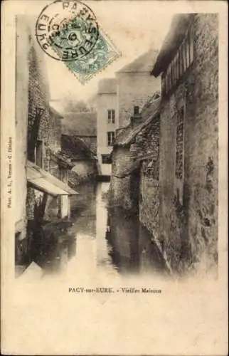 Ak Pacy sur Eure Eure, Vieilles Maisons