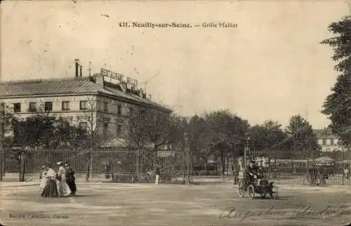CPA Neuilly sur Seine Hauts de Seine, Grille Maillot