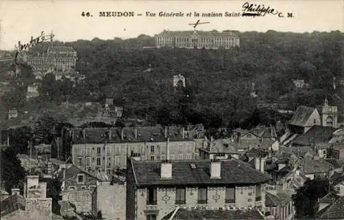 Ak Meudon Hauts de Seine, Panoramablick auf  Maison Saint-Philippe, alte Gebäude