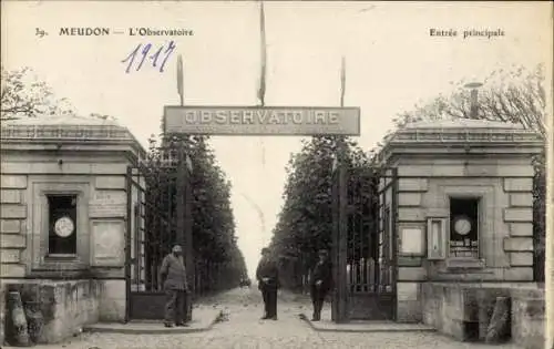 Ak Meudon Hauts de Seine, Eingang des Observatoriums, Observatoire Physique de Paris, Jahr 1917