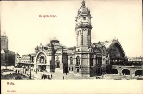 Ak Köln am Rhein, Blick auf den Hauptbahnhof, Straßenseite
