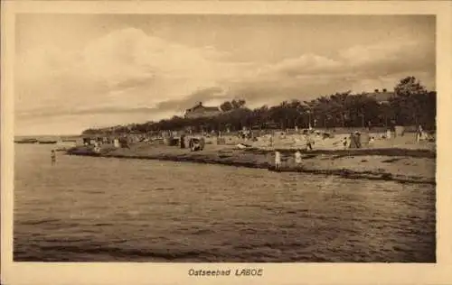 Ak Ostseebad Laboe, Strandansicht