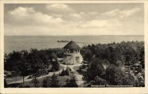 Ak Ostseebad Timmendorfer Strand, Aussichtspunkt, Seebrücke, Segelboote