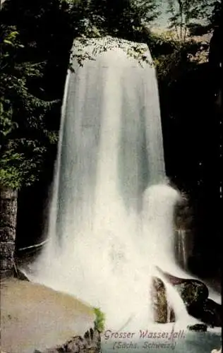 Ak Lichtenhain Sebnitz Sächsische Schweiz, Lichtenhainer Wasserfall