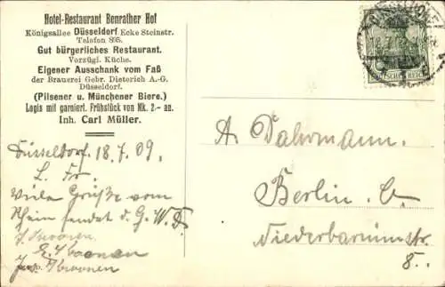 Ak Düsseldorf am Rhein, Rheinbrücke