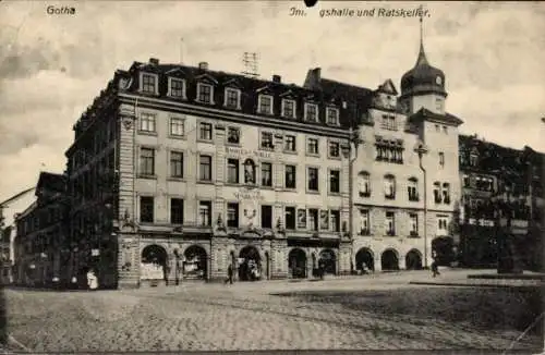 Ak Gotha in Thüringen, Historisches Gebäude, Ratskeller, alte Architektur