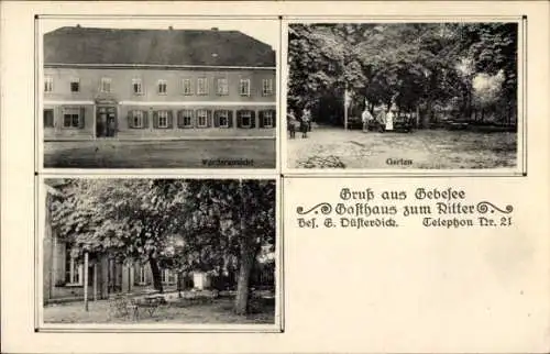 Ak Gebesee im Kreis Sömmerda Thüringen, Gasthaus zum Ritter