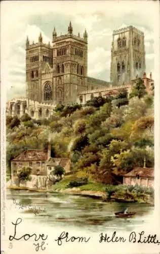 Litho Durham North East England, Cathedral