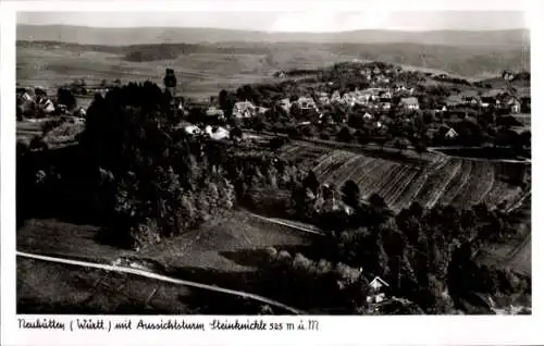 Ak Neuhütten Wüstenrot in Württemberg, Steinknickle, Fliegeraufnahme