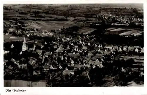 Ak Oberderdingen im Kraichgau Württemberg, Fliegeraufnahme