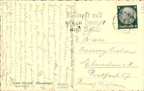 Ak Herrlich, Lotte, Kinderköpfe