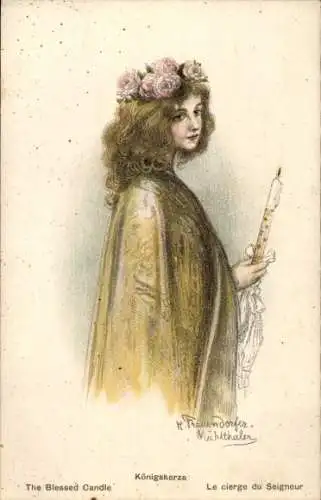 Künstler Ak Pramendorfer, H., Königskerze