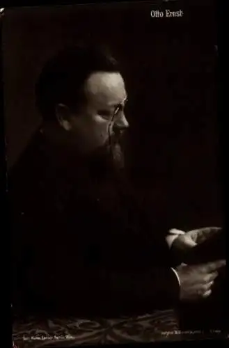 Ak Dichter und Schriftsteller Otto Ernst, Portrait, Seitenansicht