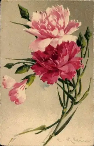 Ak Glückwünsche zum Geburtstag, Blumen