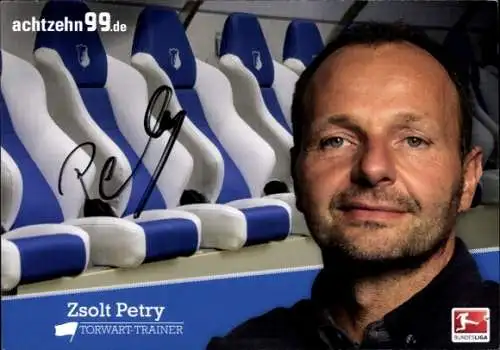 Autogrammkarte Torwarttrainer Zsolt Petry, TSG 1899 Hoffenheim, Autogramm