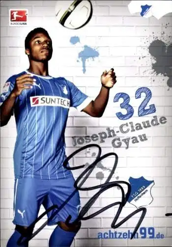 Autogrammkarte Fußballer Joseph Claude Gyau, TSG 1899 Hoffenheim, Autogramm