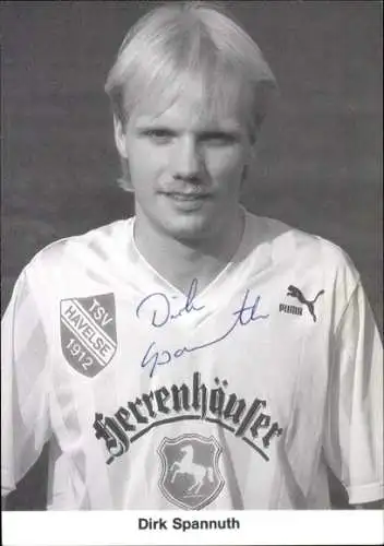 Autogrammkarte Fußballer Dirk Spannuth, TSV Havelse, Autogramm