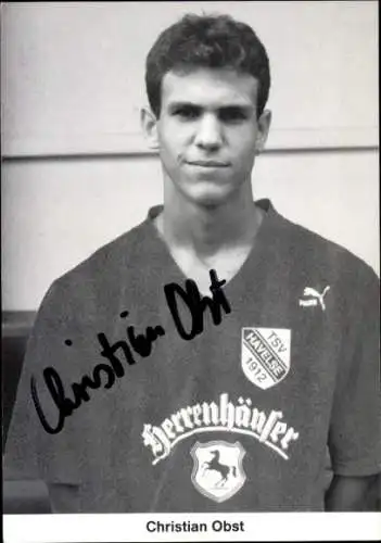 Autogrammkarte Fußballer Christian Obst, TSV Havelse, Autogramm