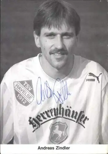 Autogrammkarte Fußballer Andreas Zindler, TSV Havelse, Autogramm