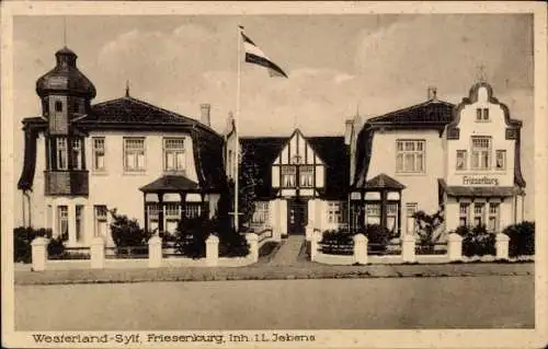 Ak Westerland auf Sylt, Friesenburg, Inh. I. L. Jebens