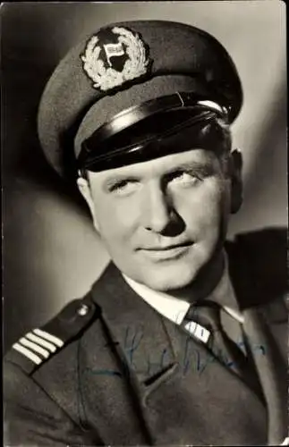 Ak Schauspieler Günther Simon, Portrait, Defa Film Ernst Thälmann, Autogramm