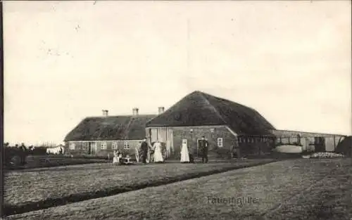 Ak Fausinglille Dänemark, Gehöft, Anwohner, Familie