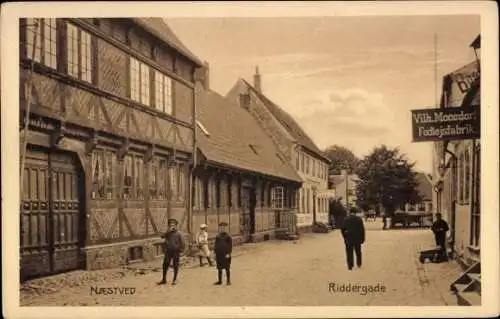 Ak Næstved Naestved Sjælland Seeland Dänemark, Riddergade, Geschäftshaus Vilh. Moosdorf