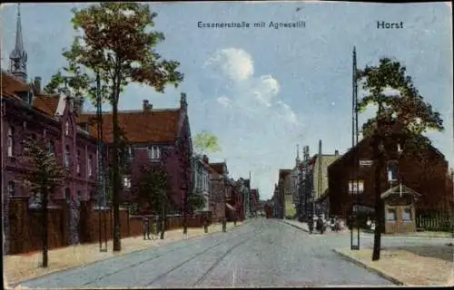 Ak Horst Gelsenkirchen im Ruhrgebiet, Essener Straße, Agnesstift