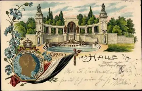 Präge Litho Halle an der Saale, Einweihung des Kaiser Wilhelm Denkmals