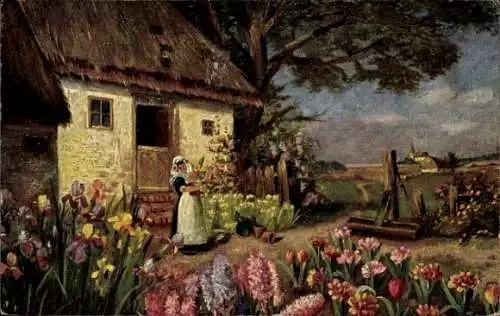 Künstler Ak Underberg-Serie, Blütenpracht