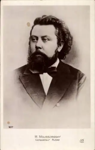 Ak Komponist Modest Petrowitsch Mussorgski, Portrait