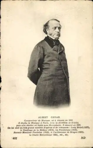 Ak Albert Grisar, Komponist aus Belgien