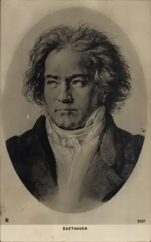 Ak Komponist Beethoven, Portrait