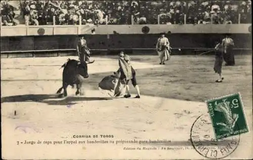 Ak Stierkampf, Toreros, Zuschauer