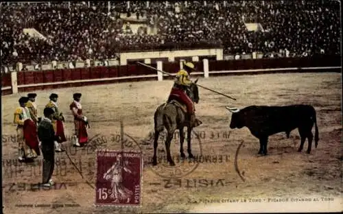 Ak Stierkampf, Picador, Stier
