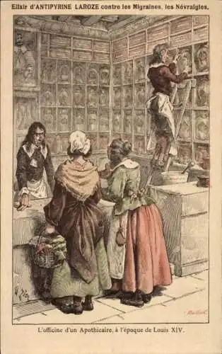Künstler Ak Elixir d'Antipyrine Laroze, Reklame