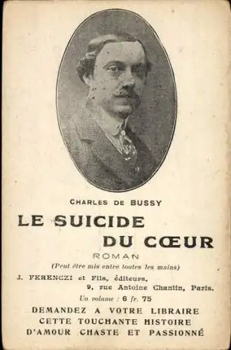 Ak Schriftsteller Charles de Bussy, Portrait