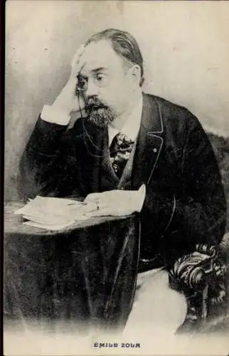 Ak Schriftsteller Émile Zola, Portrait