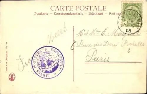 Ak Belgien, Menschen im Wasser, Bademode